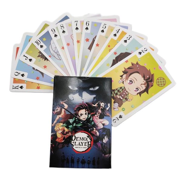 Demon Slayer Playing Poker Cards Kimetsu No Yaiba Pattern Poker Board Game Collection Entertainment 54 pcs 4 - Redo Of Healer Store