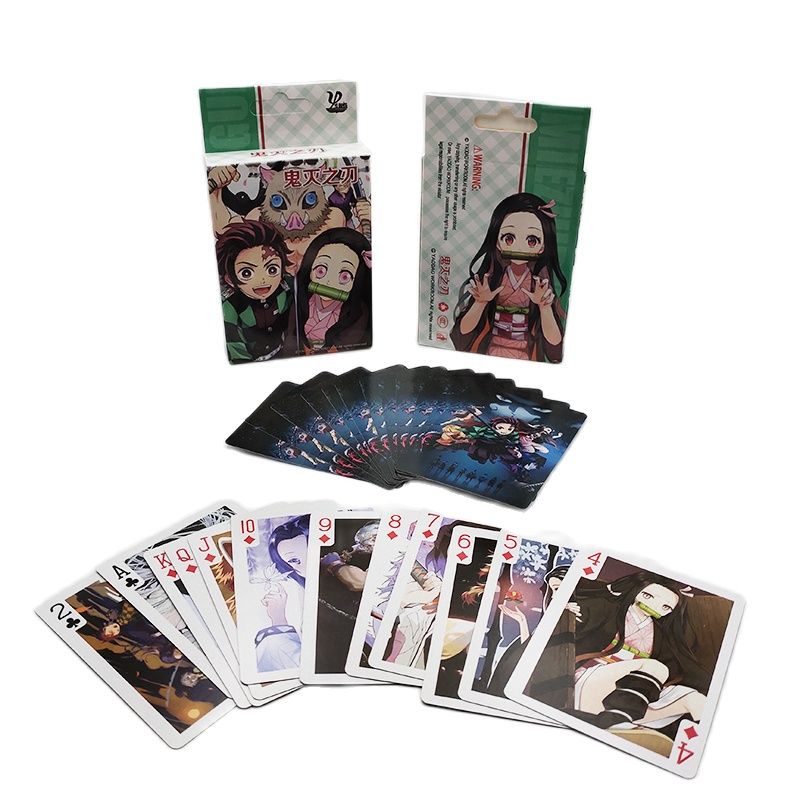 Demon Slayer Playing Poker Cards Kimetsu No Yaiba Pattern Poker Board Game Collection Entertainment 54 pcs/box Playing Cards