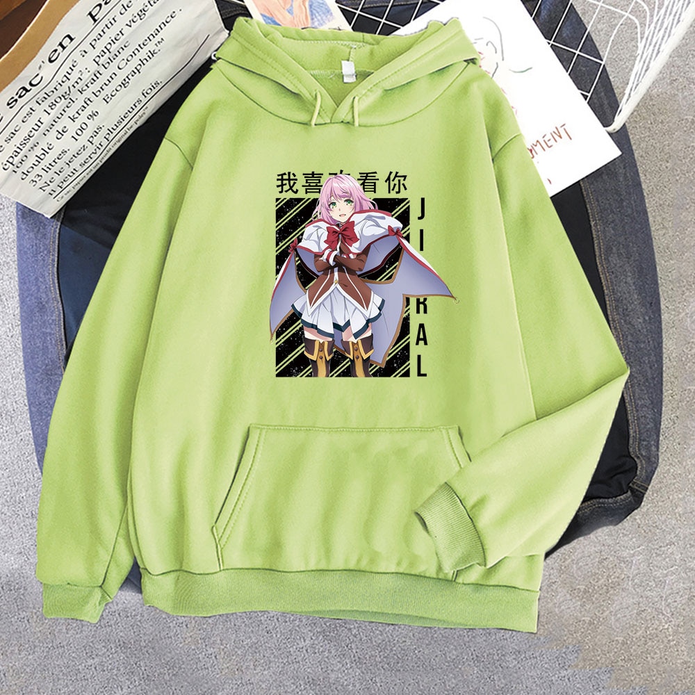 Redo of Healer Hoodie Men Kawaii Jioral Norn Clatalissa Printed Oversize Pullovers Japanese Anime Clothes Harajuku Casual Unisex