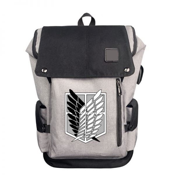 Anime Backpack Attack on Titan Backpacks Teenagers Cartoon Canvas SchoolBag New Fashion Men Female Travel Outdoor - Redo Of Healer Store
