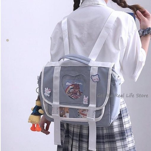 Women Kawaii Backpack for School with Clear Pocket Japanese Harajuku Girls Shoulder Bag Cute Kawaii Heart 0652c05f 8469 4ae6 9c2c e27c1f55960f 510x510 1 - Redo Of Healer Store